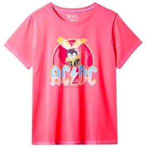 New TORRID Vinyl Icons AC/DC Pink Slim Fit Tee Size 2 (18-20)